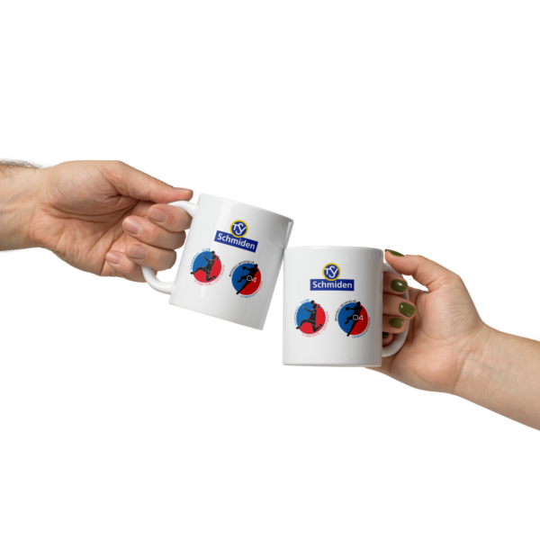 Weiße, glänzende Tasse