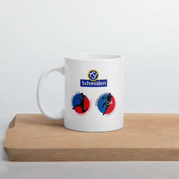 Weiße, glänzende Tasse